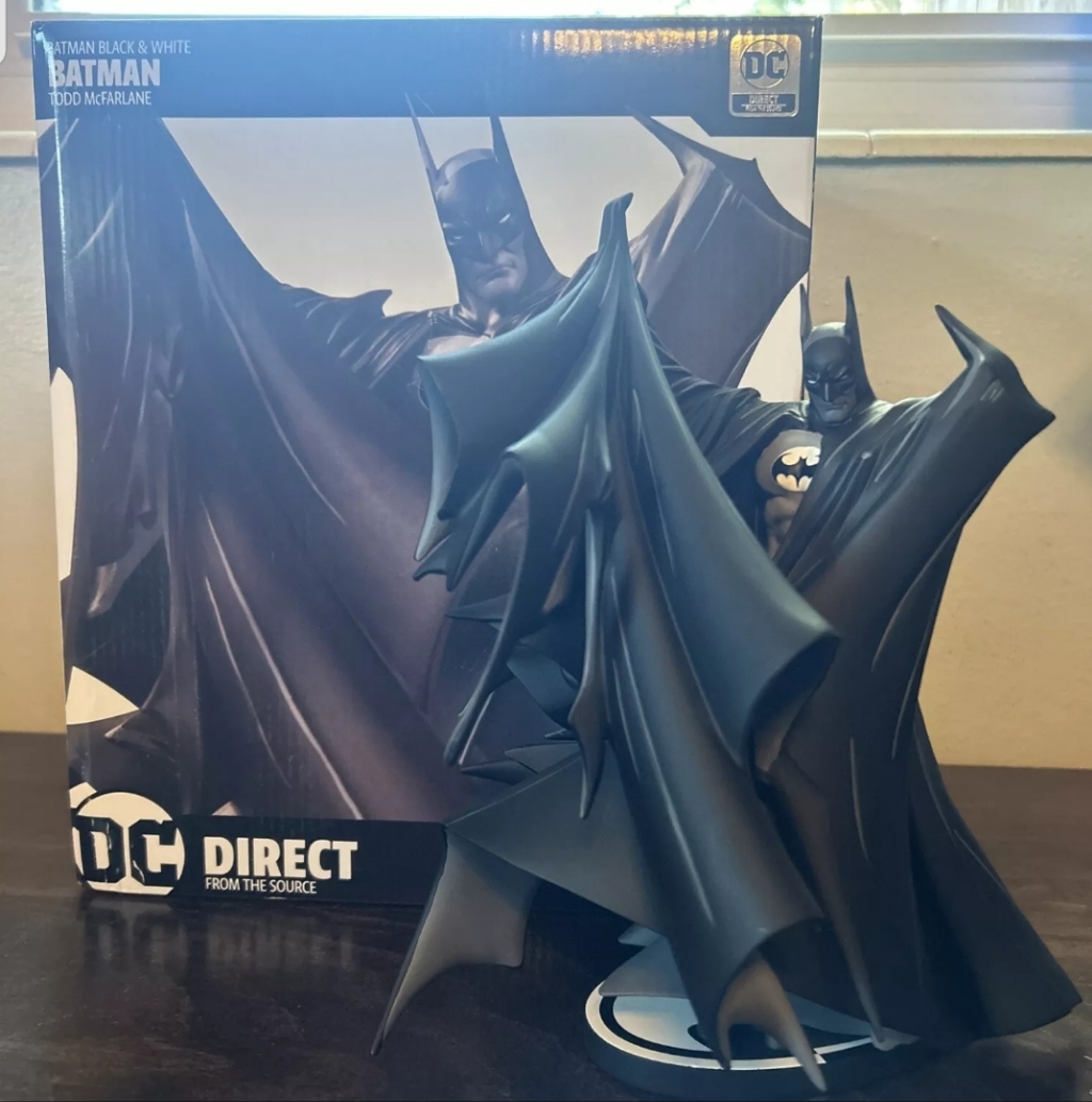 Batman Statue Black And White